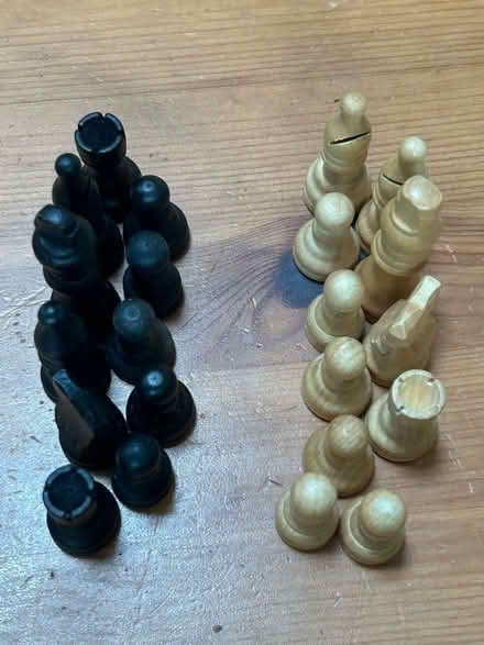 Photo of free Wooden chess pieces, incomplete (Shenley Fields B29) #1