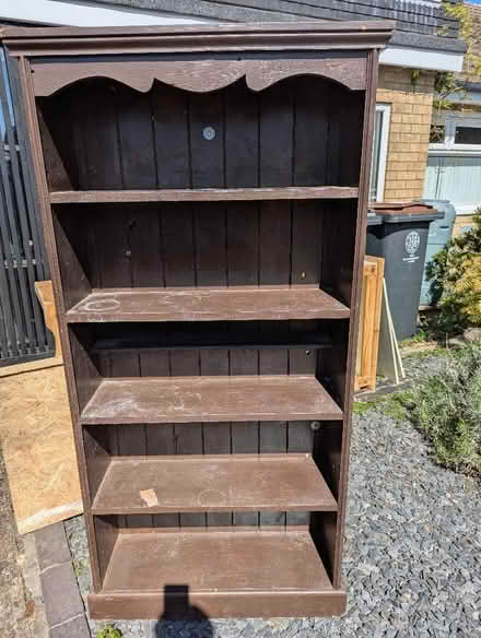 Photo of free Old Painted Solid Pine Bookshelf (Grangeway area NN10) #2