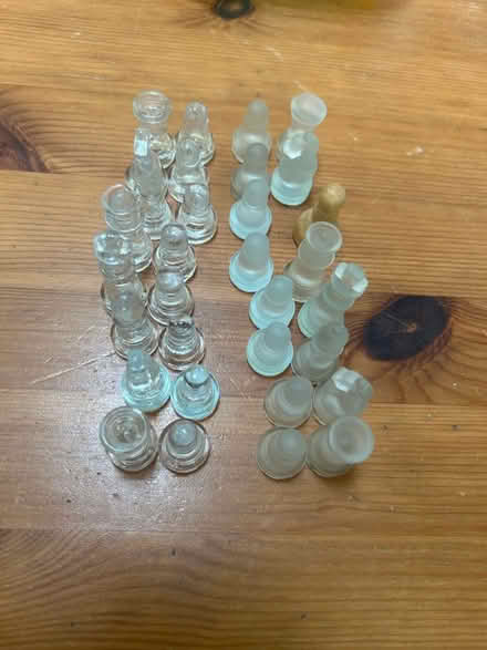 Photo of free Glass chess piece set - one wood replacement (Shenley Fields B29) #2