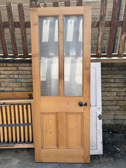 Photo of free Internal pine door with windows (Frizinghall BD9) #1