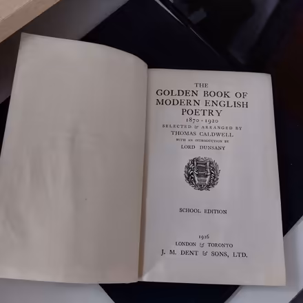 Photo of free Golden Book of Modern English Poetry 1870-1920 (Fords Farm RG31) #1