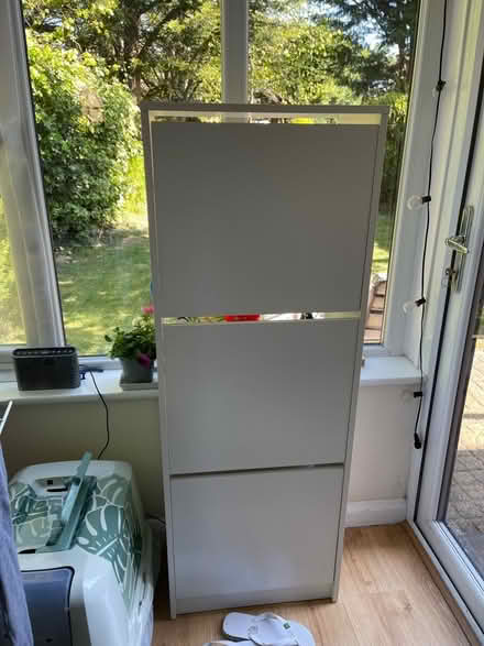 Photo of free IKEA multi tier shoe cabinet white used (Furzton MK4) #1