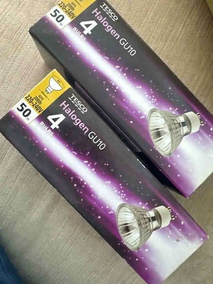 Photo of free 6 x 50w Halogen GU10 Bulbs (Shavington CW2) #1