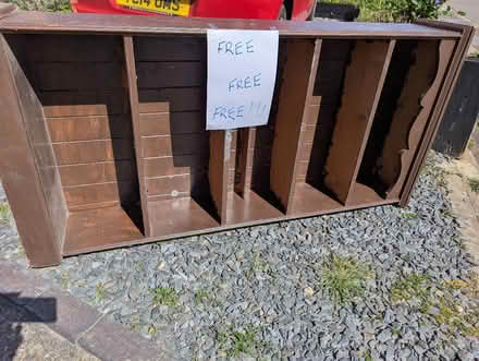 Photo of free Old Painted Solid Pine Bookshelf (Grangeway area NN10) #1