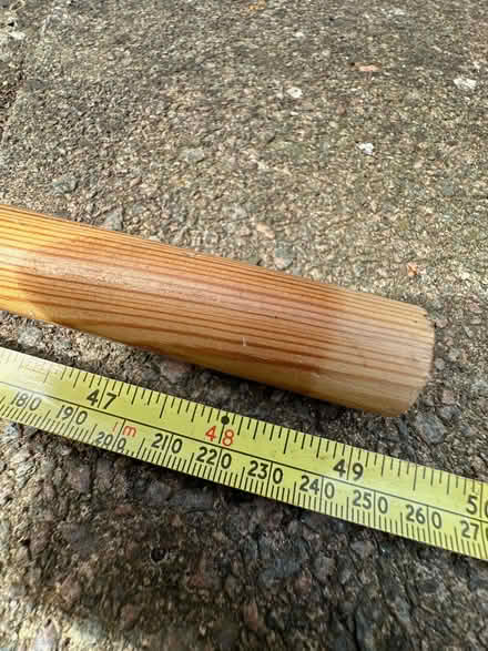 Photo of free 50" wooden curtainpole with rings and finnials (Newhaven BN9) #3