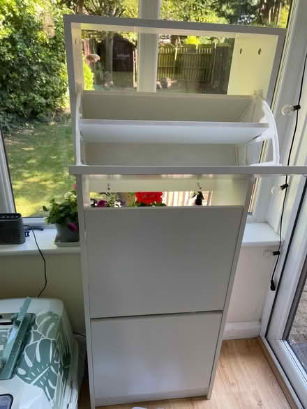 Photo of free IKEA multi tier shoe cabinet white used (Furzton MK4) #2
