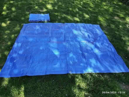 Photo of free 2 tarpaulins, 7ft x 5.5ft (Great Moor SK7) #1