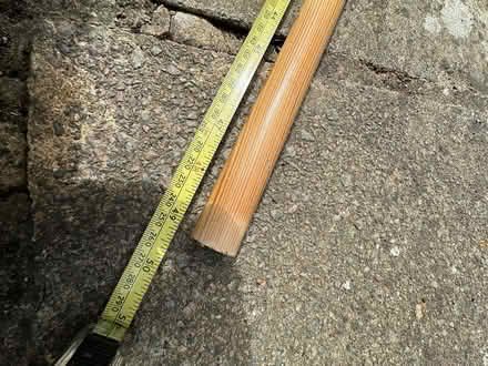 Photo of free 50" wooden curtainpole with rings and finnials (Newhaven BN9) #2