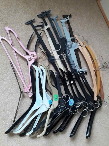 Photo of free Assorted coat and skirt hangers (Sawley, Long Eaton) #1