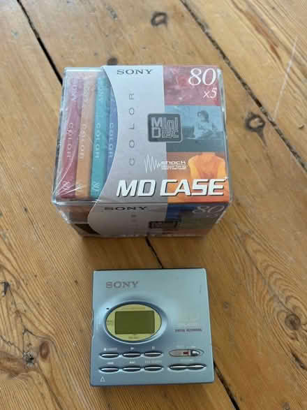 Photo of free Sony mini disc player and sealed MD cases (Acton W5) #1