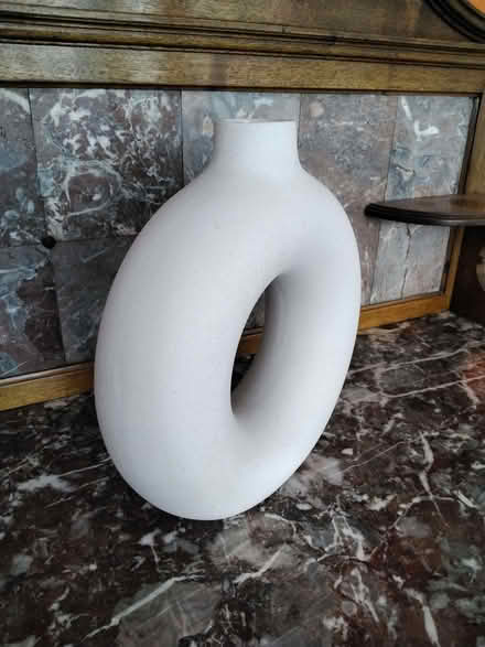 Photo of free Large light grey vase, stone effect (Allerton L18) #1