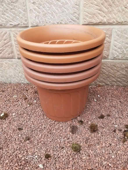 Photo of free Large Plastic Planters x5 (Cromford DE4) #1