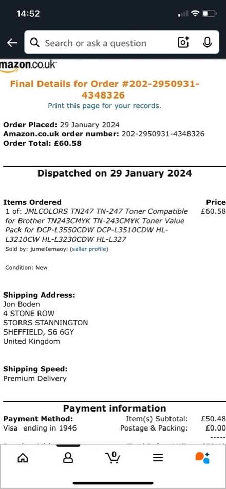 Photo of free 4 toner cartridges TN247 (Storrs S6) #3
