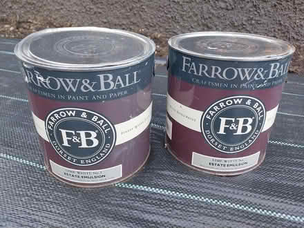 Photo of free 2 tins of farrow and ball lime white (Kendal LA9) #1