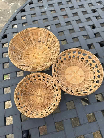 Photo of free Selection of Three Basket Bowls - 6", 7" & 8" in diameter (Spring Park CR0) #1