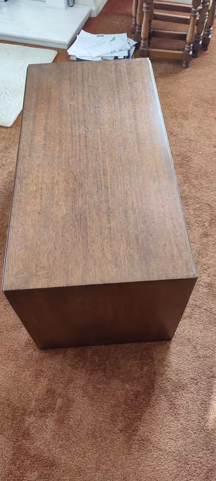 Photo of free Solid dark wood (oak?) occasional / coffee table (Sigglesthorne HU11) #2