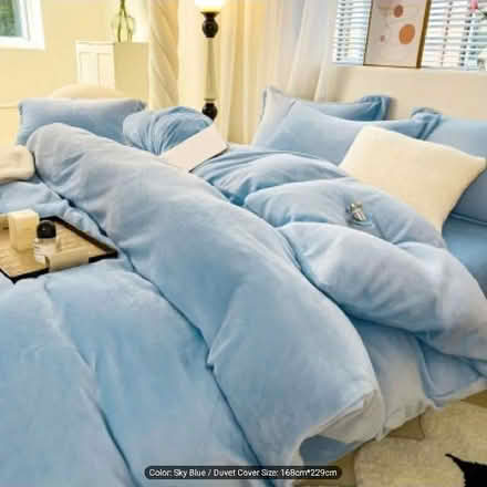 Photo of free Blue Fleece Double Bed Cover & 2 Pillowcases. (Granton EH5) #1