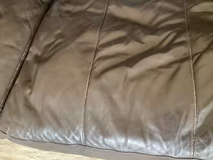 Photo of free Large brown leather sofa (Rayleigh SS6) #2