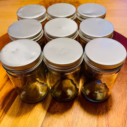 Photo of free Glass pots with screw on metal lids x 6 (City of Bristol BS5) #1