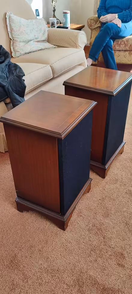 Photo of free Dark wood (mahogany) Speaker shell cabinets (Sigglesthorne HU11) #4