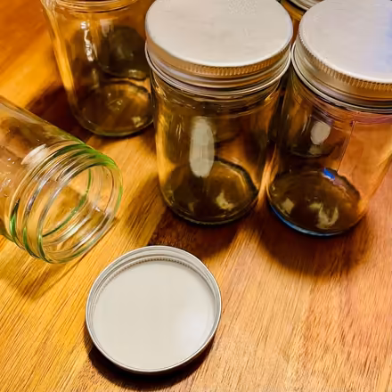 Photo of free Glass pots with screw on metal lids x 6 (City of Bristol BS5) #2