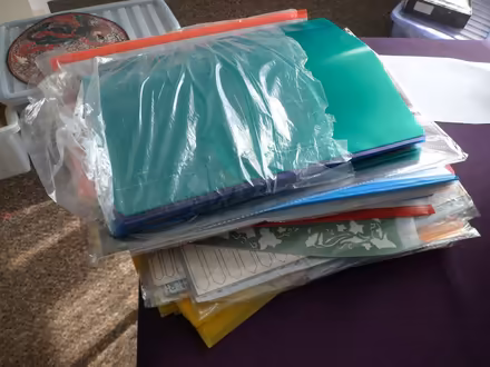 Photo of free Large Pile of A4 Coloured Folders, Wallets, Index Cards etc. (Moreton CH46) #1