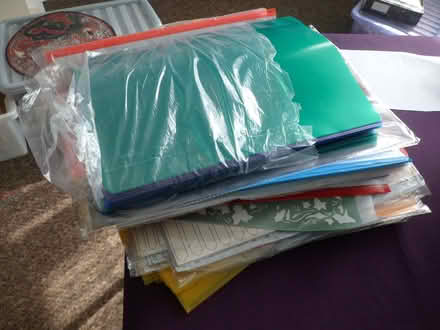 Photo of free Large Pile of A4 Coloured Folders, Wallets, Index Cards etc. (Moreton CH46) #1
