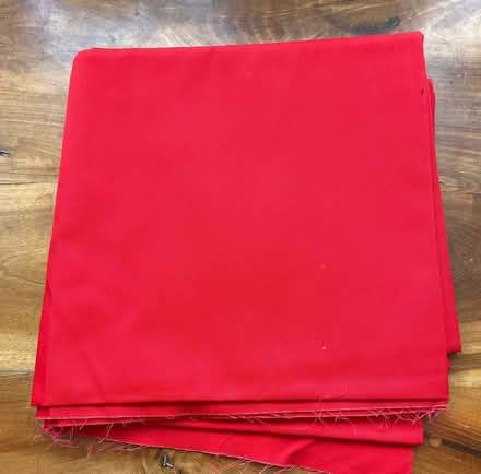 Photo of free Red gabardine fabric (Downhead Park MK15) #1