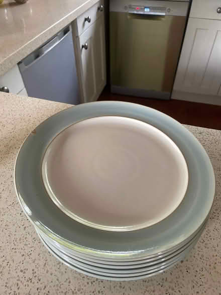 Photo of free 6 Denby dinner plates (Middlefield Farm OX28) #1