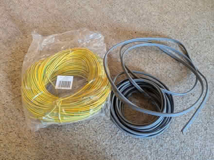 Photo of free 3 core electrical cabling and earth cabling (Langside G41) #1