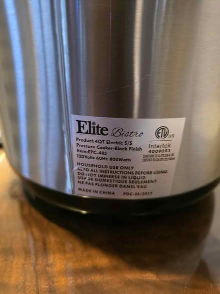 Photo of free Pressure Cooker (Clarksburg, Cabin Branch) #2