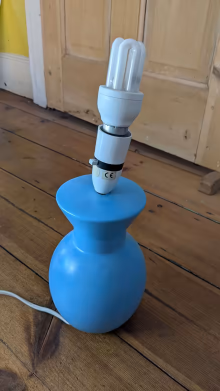 Photo of free Blue lamp with working bulb (Mousehold NR3) #1