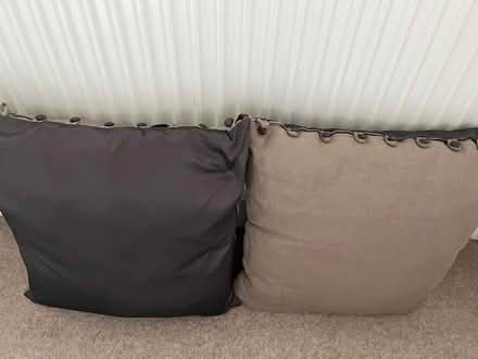Photo of free 2 x white company cushions (Harborne B17) #1