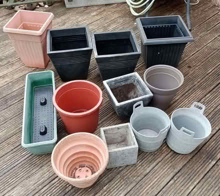 Photo of free 12 large plastic plant pots (North Hinksey OX2) #1