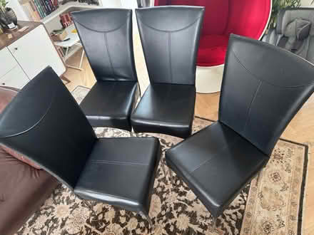Photo of free Four black dining room chairs (Honor Oak Park) #1
