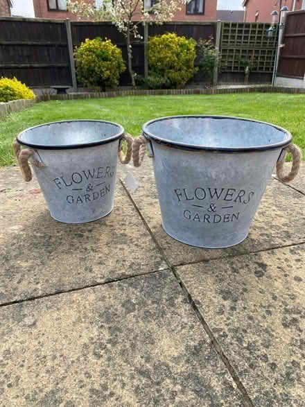 Photo of free Decorative metal buckets (Findern CP DE23) #1