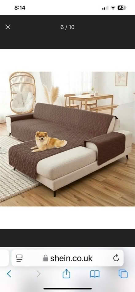 Photo of free 1 piece L shape sofa cover in brown unbranded (Furzton MK4) #2