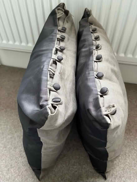 Photo of free 2 x white company cushions (Harborne B17) #2