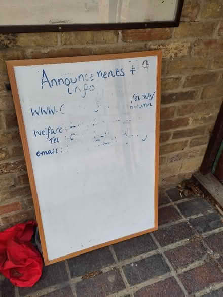 Photo of free Whiteboard. About 700mm tall. Or wide (Cambridge CB4) #1