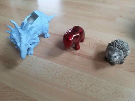 Photo of free Hedgehog, dinosaur,elephant and balancing dragon fly ornamen (Penwortham PR1) #1