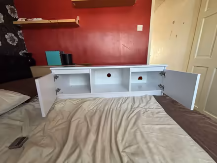 Photo of free Glossy White TV Unit (Wigston, Leicester, LE18) #2