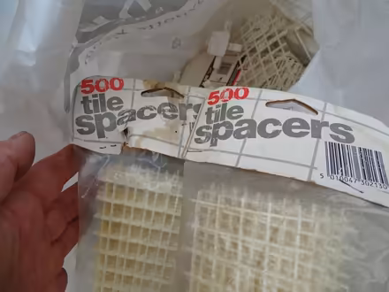 Photo of free carrier bag full of tile and glass block spacers (Tolworth KT5) #4