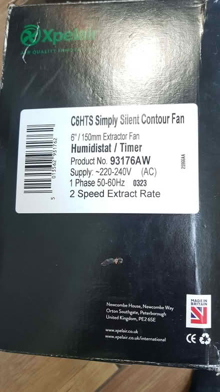Photo of free Xpelair bathroom extractor fan - never used (Cheylesmore CV3) #2