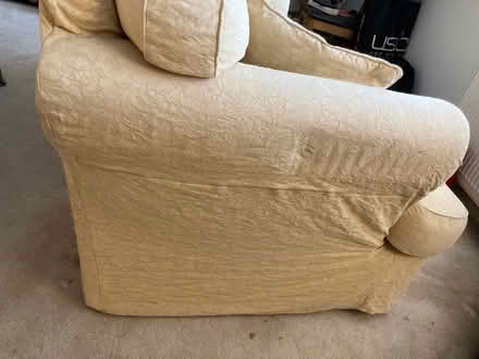 Photo of free Pale yellow 2 seater sofa (Staines. TW18) #2
