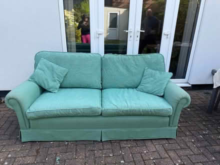 Photo of free Four seater green fabric sofa (Theydon Bois CM16) #2