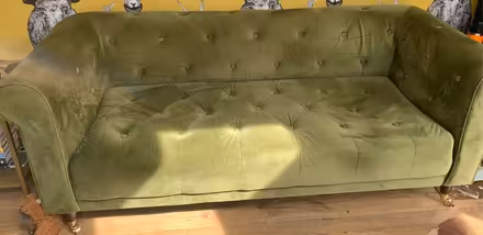 Photo of free Green three seater sofa (World's End RH15) #1