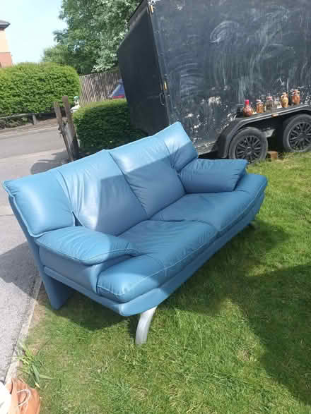 Photo of free Leather couch 2 seeter (Dudley Hill BD4) #2