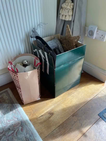 Photo of free Xmas decorations including reindeer, star , lots of new baub (Quernmore LA2) #2