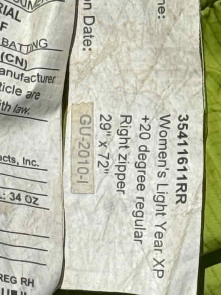 Photo of free Women’s Kelty 20° sleeping bag (El Cerrito) #3