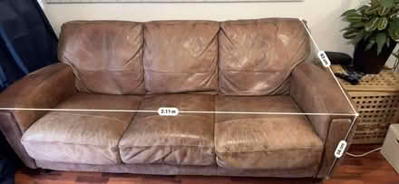 Photo of free Leather Sofa (Llandrindod LD1) #1